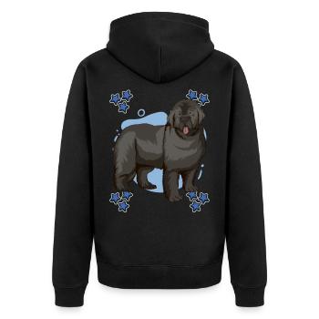 Terre-Neuve Newfoundland Blue Design - Veste à capuche bio Premium Unisexe - noir - Dos - Nico (187cm)