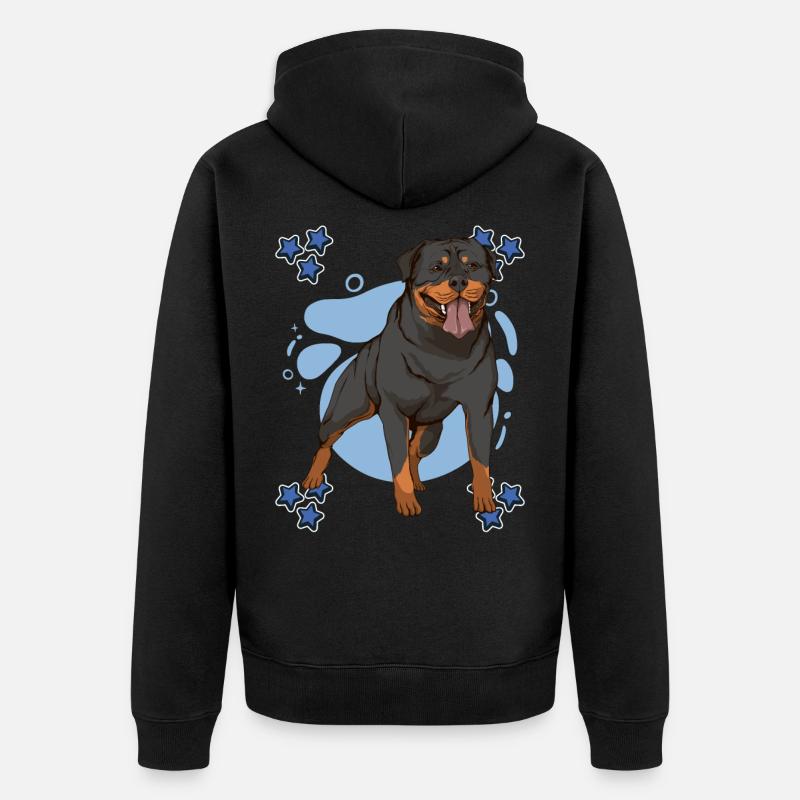 Rottweiler Blue Design - Veste à capuche bio Premium Unisexe - noir