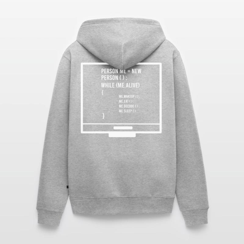 Codierung Programmierung Computerprogrammierer Unisex Premium Bio Zip Hoodie