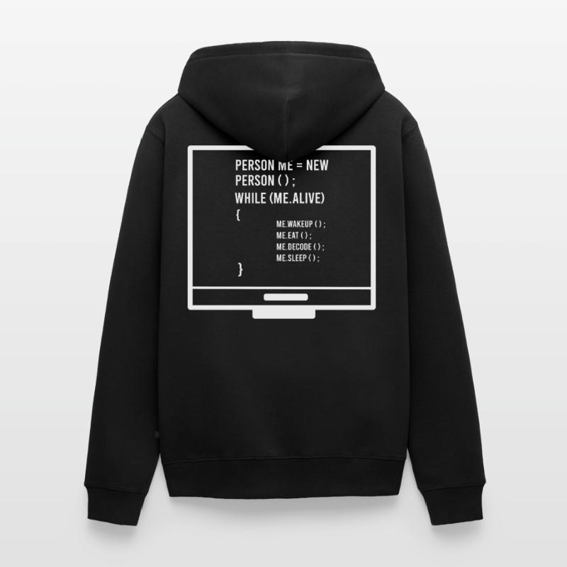 Codierung Programmierung Computerprogrammierer Unisex Premium Bio Zip Hoodie