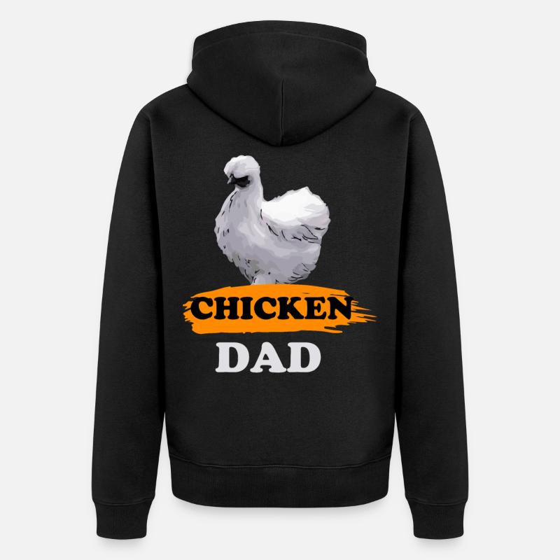 Poulet poulet poule - Veste à capuche bio Premium Unisexe - noir