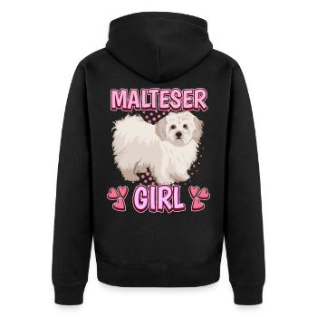 Malteser Girl - Veste à capuche bio Premium Unisexe - noir - Dos - Nico (187cm)