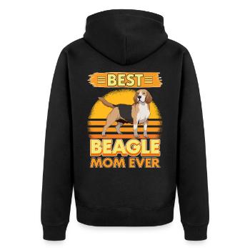 Beagle Best Beagle Mom Ever - Veste à capuche bio Premium Unisexe - noir - Dos - Nico (187cm)