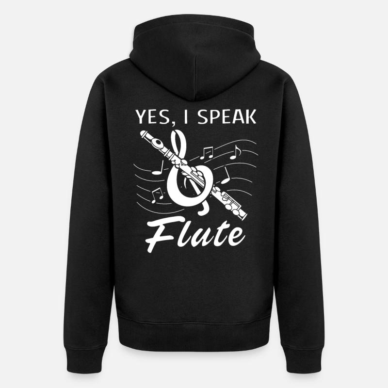 Flûte - Veste à capuche bio Premium Unisexe - noir
