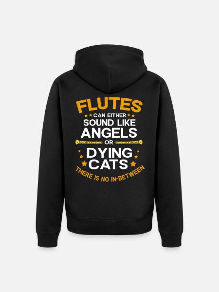 Flute - Unisex Premium Organic Zip Hoodie - black