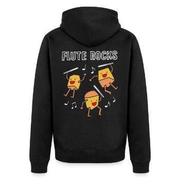 Flûte - Veste à capuche bio Premium Unisexe - noir - Dos - Nico (187cm)
