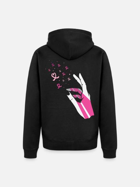 Bröstcancer bröstcancer månad bröstcancer loop - Ekologisk premiumluvjack unisex - svart