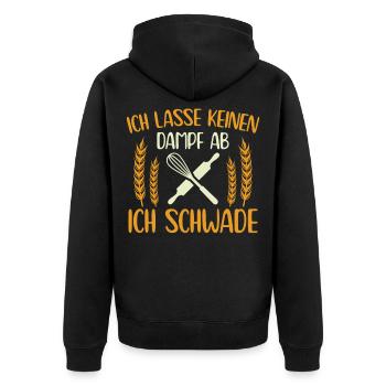 Bäcker Danpf ablassen Schwaden Brot Backen - Unisex Premium Bio Zip Hoodie - Schwarz - Hinten - Nico (187cm)