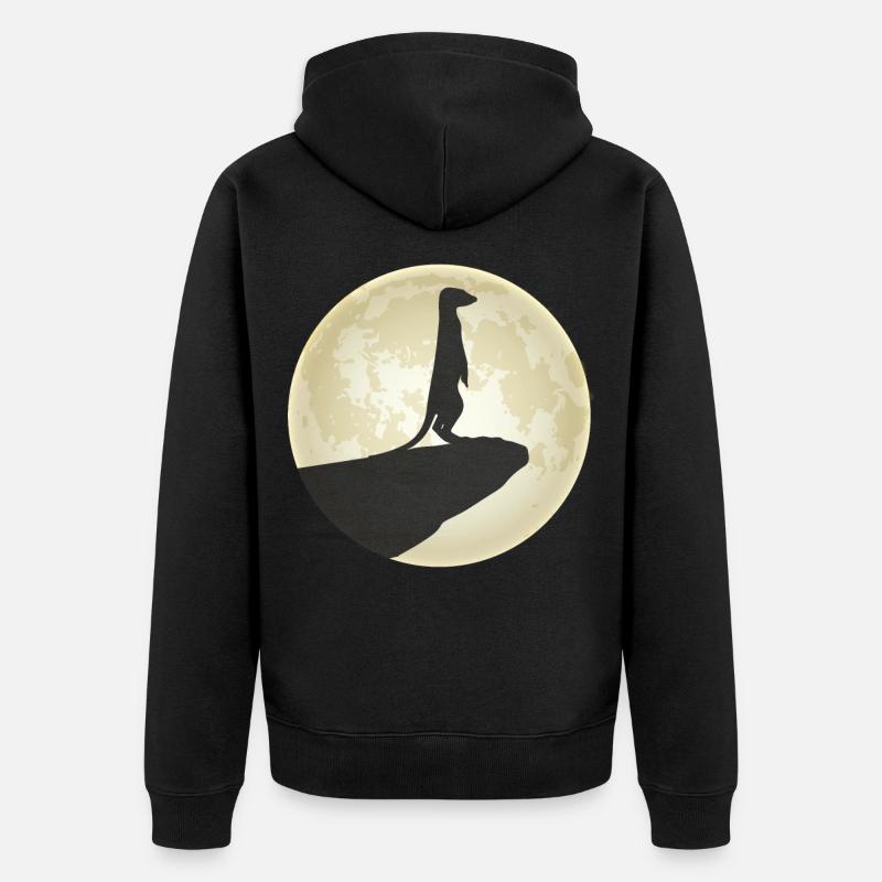 Suricate Lune - Veste à capuche bio Premium Unisexe - noir
