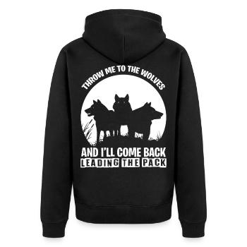 Wolf Pack Meute chien sauvage Animaux sauvages - Veste à capuche bio Premium Unisexe - noir - Dos - Nico (187cm)
