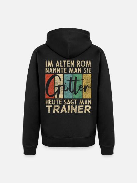 Lustige Trainer Sprüche - Unisex Premium Bio Zip Hoodie - Schwarz