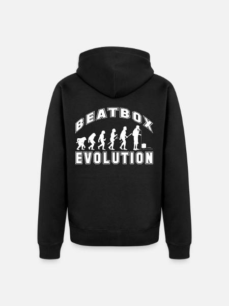 Beatbox Evolution Beat Beatboxer - Unisex Premium Organic Zip Hoodie - black