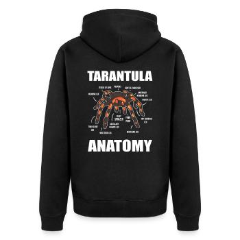 Wissenschaft Spinnen Vogelspinne Anatomie - Unisex Premium Bio Zip Hoodie - Schwarz - Hinten - Nico (187cm)