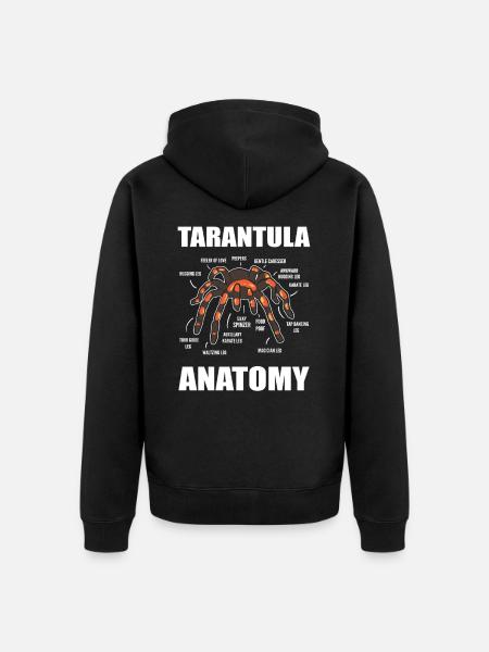 Science Araignées Araignées Anatomie d’araignées - Veste à capuche bio Premium Unisexe - noir