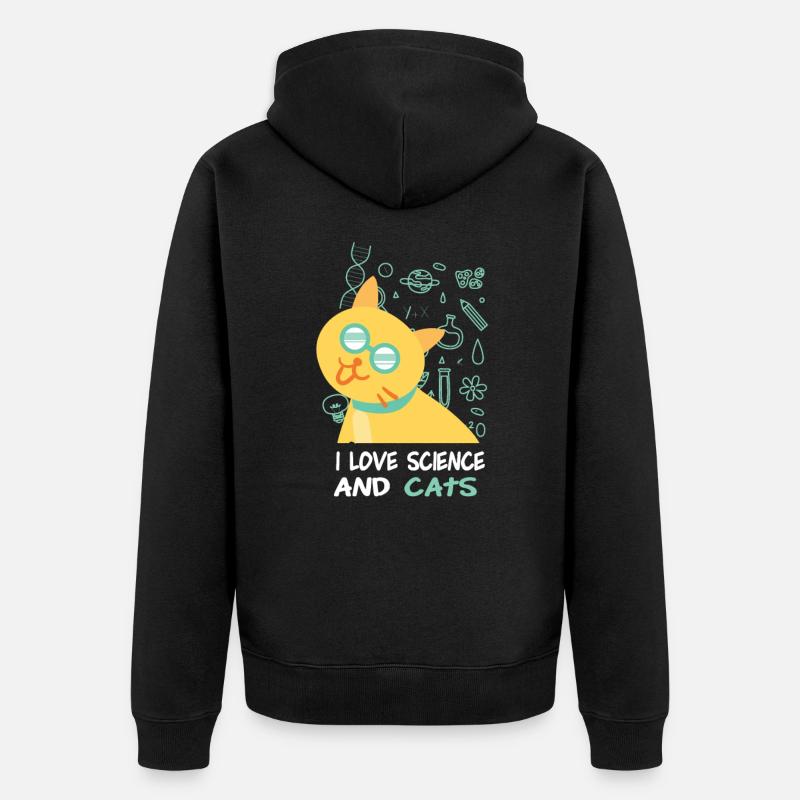 Science Recherche Laboratoire chats - Veste à capuche bio Premium Unisexe - noir