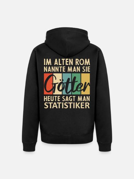 Lustige Statistiker Sprüche - Unisex Premium Bio Zip Hoodie - Schwarz