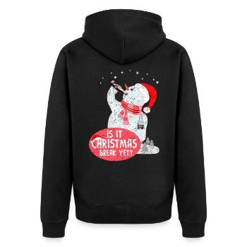 Nikolaus Weihnachten Weihnachtsmarkt Geschenk - Unisex Premium Bio Zip Hoodie - Schwarz - Hinten - Nico (187cm)