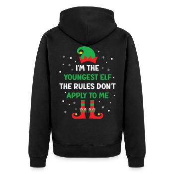 Je suis le plus vieil elfe que je fais Les règles correspondant à Elf C - Veste à capuche bio Premium Unisexe - noir - Dos - Nico (187cm)