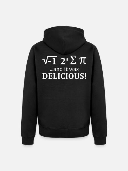 Ik at wat taart en het was heerlijk wiskunde - Uniseks Premium bio ziphoodie - zwart