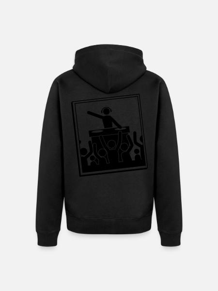 dj party - Unisex Premium Bio Zip Hoodie - Schwarz