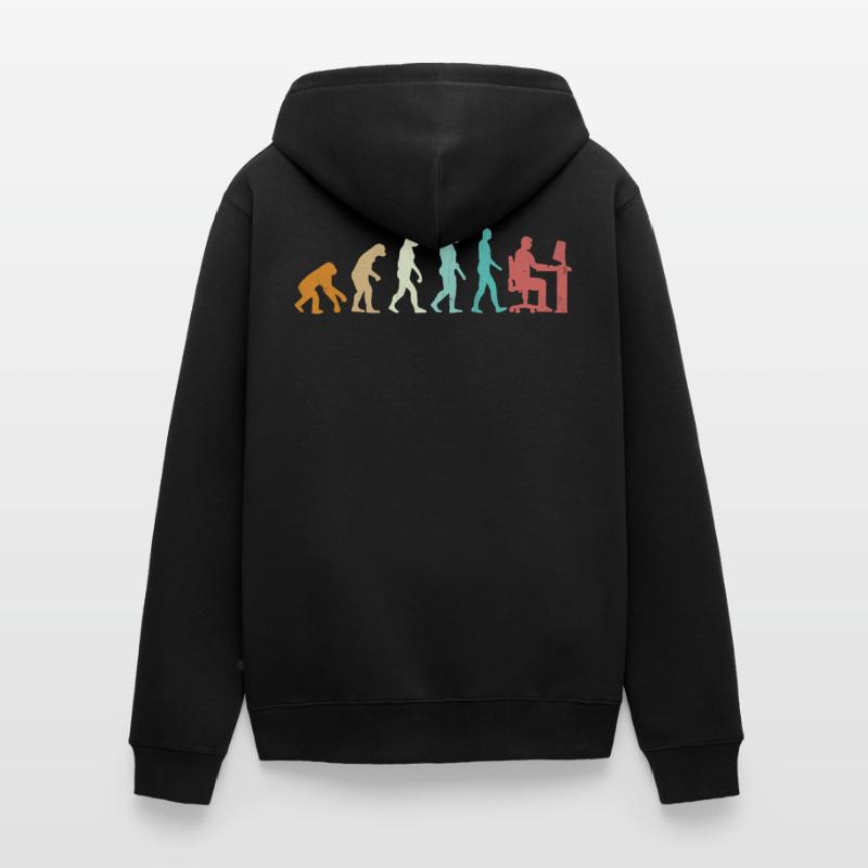 Evolution Programmer Coder Gamer Developer Geek Unisex Premium Bio Zip Hoodie