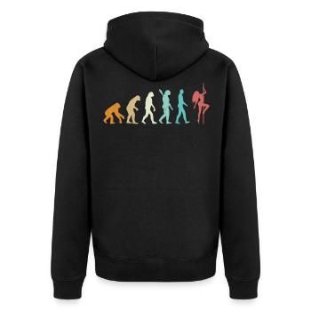 Évolution du nudisme naturiste - Veste à capuche bio Premium Unisexe - noir - Dos - Nico (187cm)