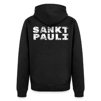 conception de st paulians st pauli - Veste à capuche bio Premium Unisexe - noir - Dos - Nico (187cm)