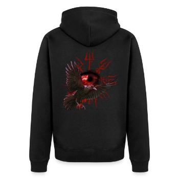 Vegvisir Odin avec Hugin et Munin - Vikings - Veste à capuche bio Premium Unisexe - noir - Dos - Nico (187cm)
