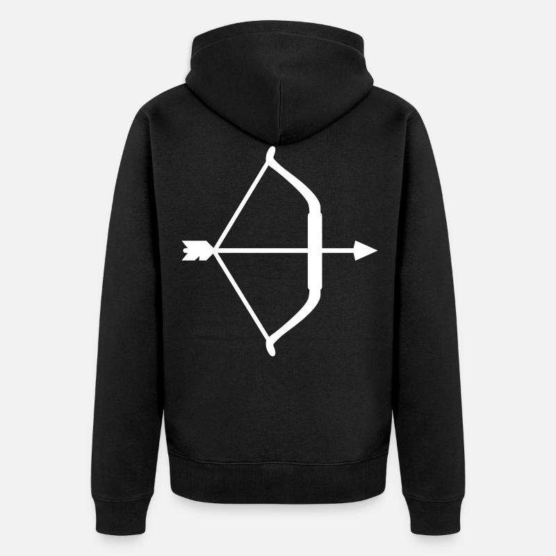 Arc et flèche - Veste à capuche bio Premium Unisexe - noir