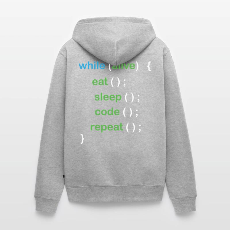 Développeur de logiciels de codage Python Veste à capuche bio Premium Unisexe
