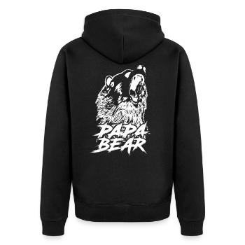 Fête des Pères Papabear Papa Retro Vintage - Veste à capuche bio Premium Unisexe - noir - Dos - Nico (187cm)
