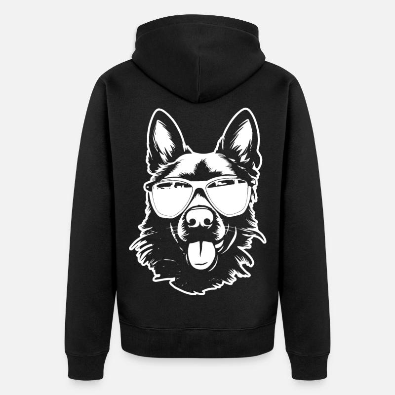 Lunettes de soleil berger allemand - Veste à capuche bio Premium Unisexe - noir