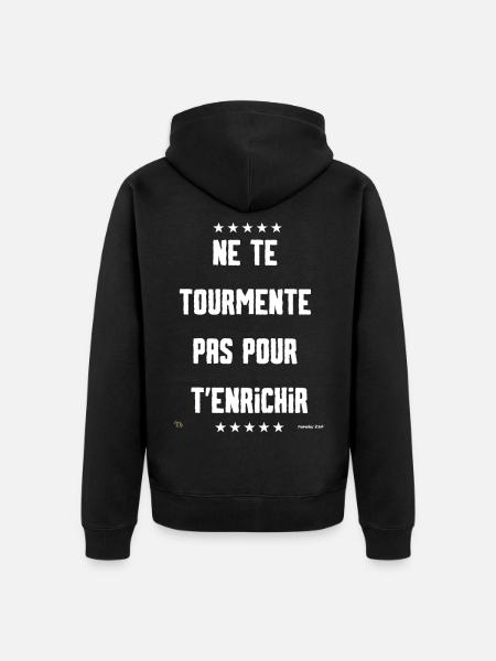 les tourments de la vie - Veste à capuche bio Premium Unisexe - noir