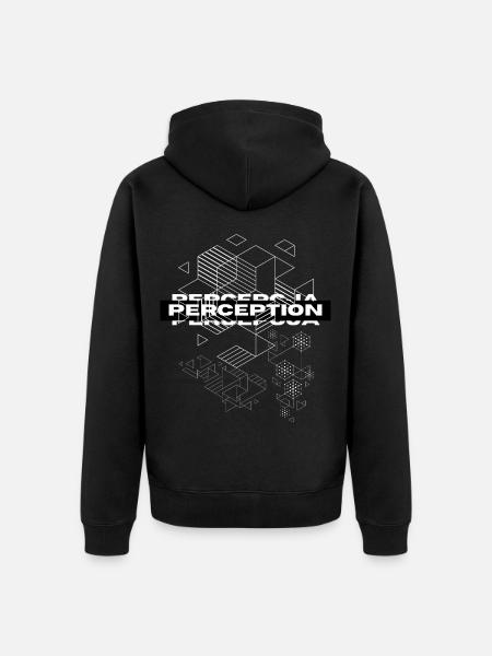 Perception Geometry Mystique - Unisex Premium Organic Zip Hoodie - black