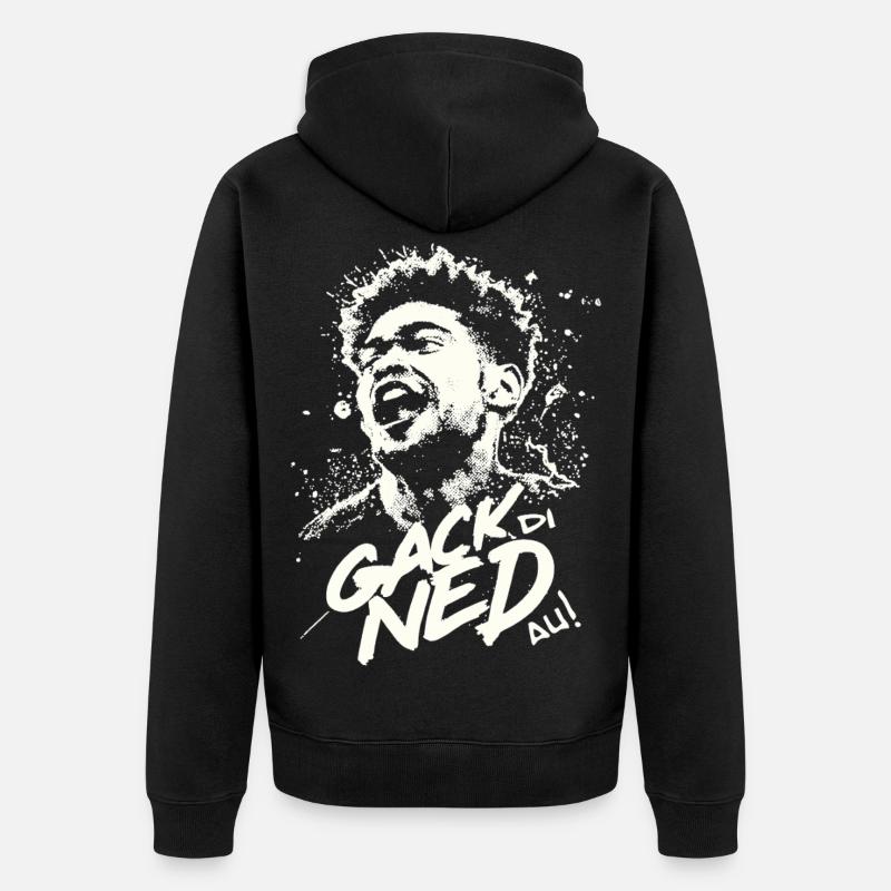 Dialect gack di ned au - Veste à capuche bio Premium Unisexe - noir