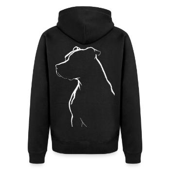 Pitbull Silhouett - Veste à capuche bio Premium Unisexe - noir - Dos - Nico (187cm)