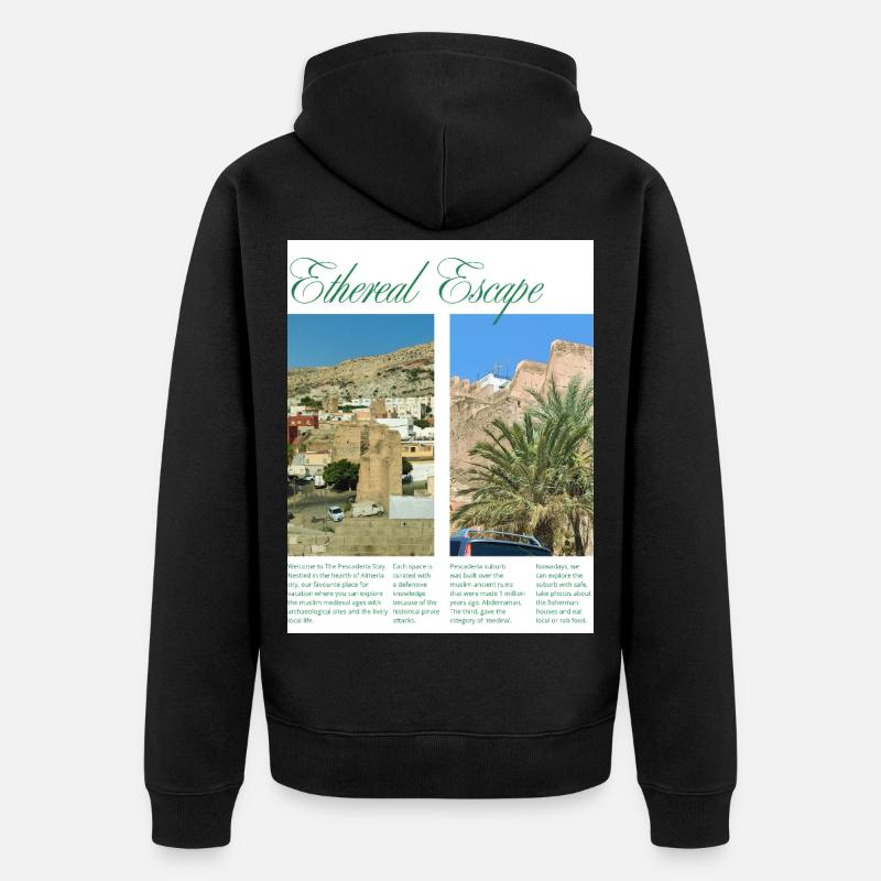 URBEX_PESCADERIA - Unisex Premium Bio Zip Hoodie - Schwarz