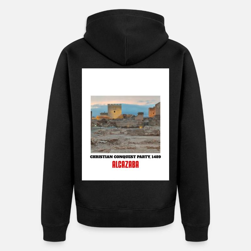 Conquête chrétienne Alcazaba 1489 - Veste à capuche bio Premium Unisexe - noir