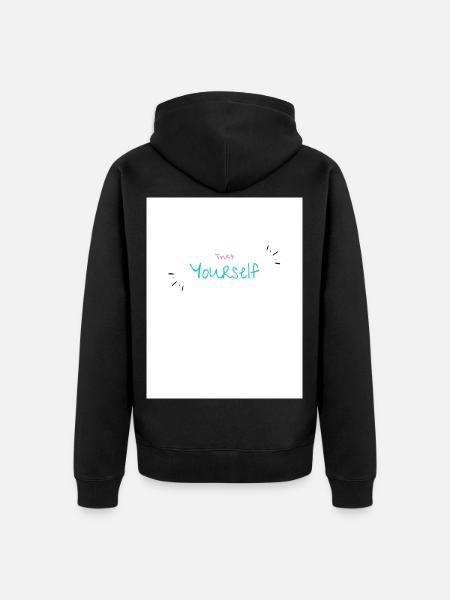 Inspirational Design Personal Empowerment - Unisex Premium Organic Zip Hoodie - black