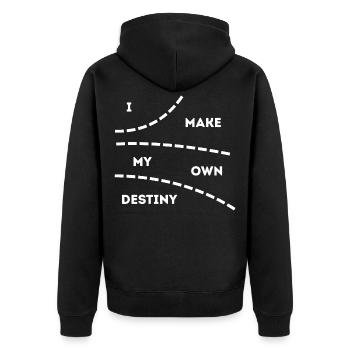 Own destiny dark colors - Unisex Premium Organic Zip Hoodie - black - Back - Nico (187cm)