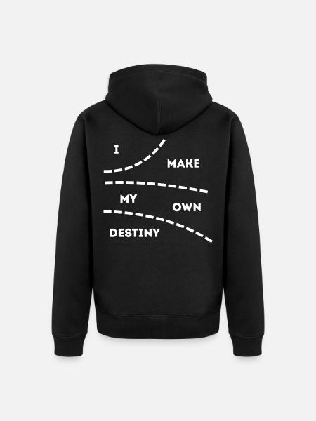 Eigenes Schicksal dunkle Farben - Unisex Premium Bio Zip Hoodie - Schwarz