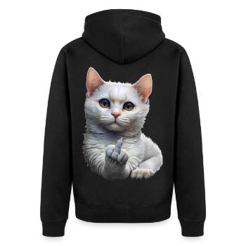 Chat - Veste à capuche bio Premium Unisexe - noir - Dos - Nico (187cm)