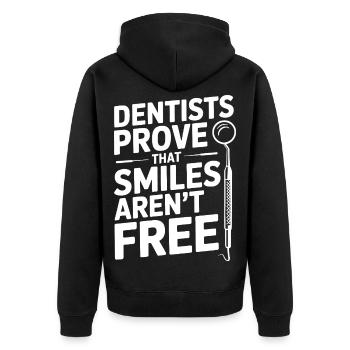 Oral Health Engineer Dental Specialist  - Unisex Premium Organic Zip Hoodie - black - Back - Nico (187cm)