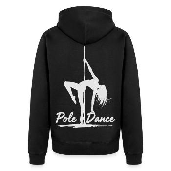 Pole Dance Pole Dancer Silhouette Gift - Unisex Premium Organic Zip Hoodie - black - Back - Nico (187cm)