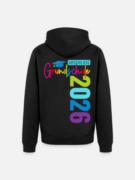 Grundschule Abschluss 2026 - Unisex Premium Bio Zip Hoodie - Schwarz