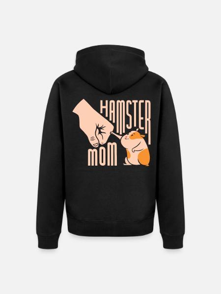 Hamster Mom - Unisex Premium Organic Zip Hoodie - black