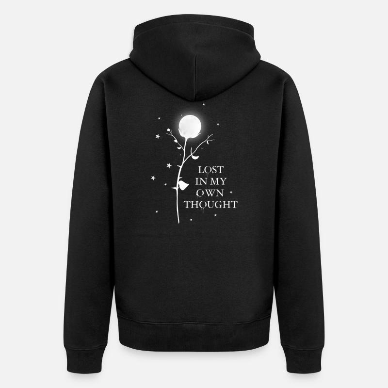 Lune rose occulte - Veste à capuche bio Premium Unisexe - noir