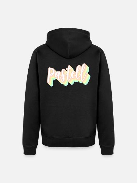 Pastel - Unisex Premium Organic Zip Hoodie - black
