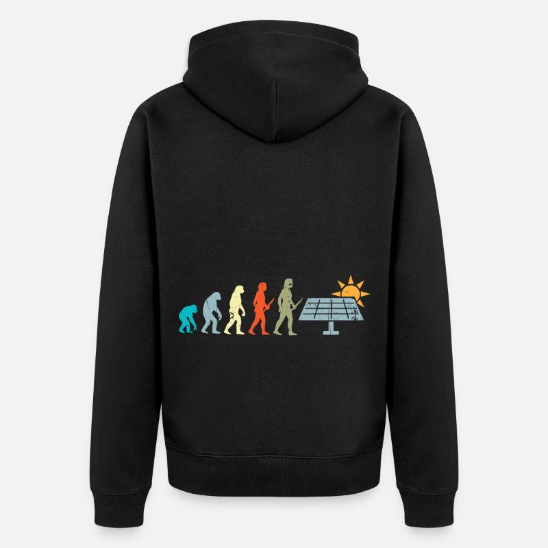 PV Solar Evolution - Unisex Premium Bio Zip Hoodie - Schwarz