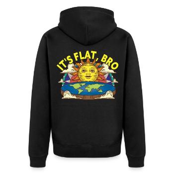 C’est Flat Bro Flat Earth Society - Veste à capuche bio Premium Unisexe - noir - Dos - Nico (187cm)